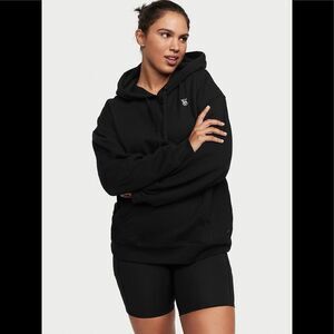 VICTORIA SECRET cotton‎ fleece hoodie black sweatshirt size S NWT in packaging